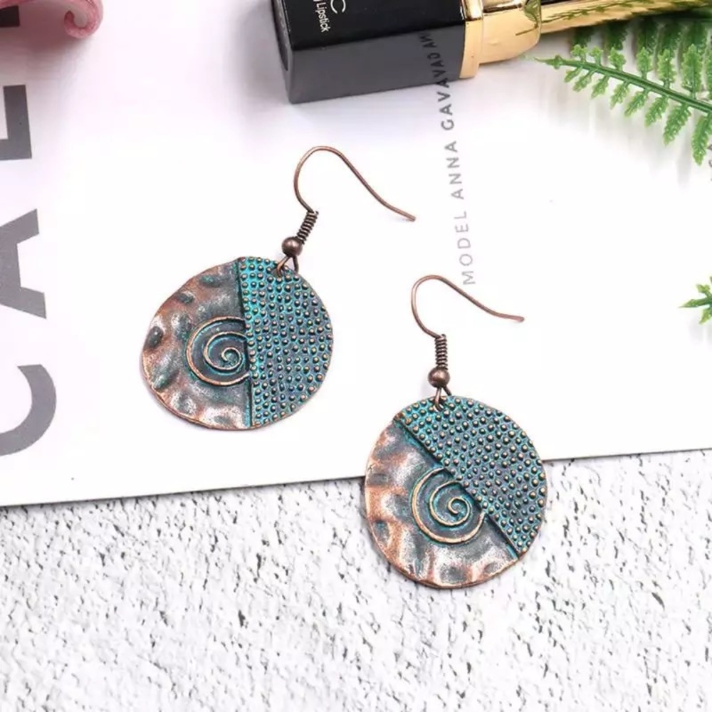 2 for 30- Lovely Spiral Bohemia Drop Earrings
